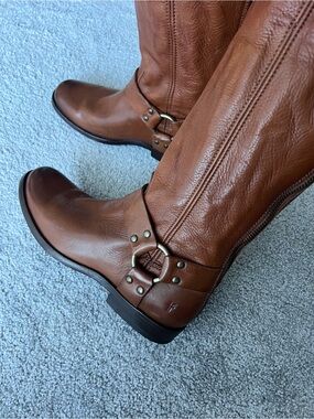 RARE FRYE PHILLIP HARNESS TALL BOOTS 🤎